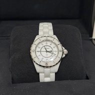 Chanel 白色J12 12點鑽 33mm