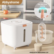 10KG/15KG Kitchen Rice Storage Box Bekas Beras Insect-proof Moisture-proof With Measuring Cup Sealed
