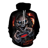 Sweater Hoodie Tengkorak 3D I Jaket Punishmen I Jaket Sunmori