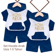 baju anak laki laki perempuan set hoodie usia 1-5 tahun
