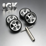 4Pcs Metal Drift Wheels Hard Tires 2.5/5.5Deg for 1/28 Mini-Z K969 K989 RWD Upgrade