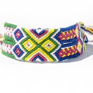 哥倫比亞wayuu手工編織 手繩彩色小山 彩色圖騰 南美手繩-幾何色