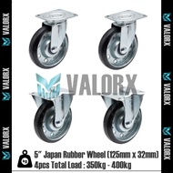 VALORX : 5 inches Spare Wheel For Japan Metal Platform 350kg Trolley (Trolley Castor Wheel) (Super Silent)