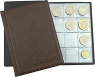 COLLECTOR - COIN ALBUM for 96 Medium Coins £1 £2 50p COIN CLASER - MULTICHOICE (Brown)