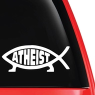 EvolveFISH Atheist Fish Vinyl Decal 5"