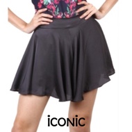 iCONiC GREY Sneak Skirt SHORTS #5306 กระโปรงกางเกง สีเทาเข้ม เดรสออกงาน เดรสไปงาน เดรสราตรี เดรสงานแ