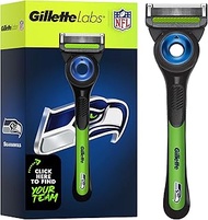 Gillette Labs Special NFL Seahawks Edition Shaving Razor for Men - 1 Handle, 1 Razor Blade Refill, P