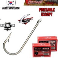 (MADE IN KOREA) 100PCS MATA KAIL FIRE EAGLE 5335PT EYELESS FISHING HOOK WITH HIGH QUALITY PERMA TIN 