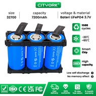 Cityork 7200mAh 3.2V 32700 LiFePO4 Battery 32700 35A Continuous Discharge Maximum 55A High power bat
