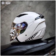 หมวกกันน็อค LINK รุ่น EROS ทรงเปิดหน้า ควรเผื่อSize มีให้เลือกหลายสี 3 Size รองรับ Bluetooth