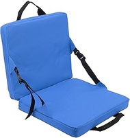 Foldable Stadium Seat, Outdoor Portable Cushion Chair with Storage Pocket and Backrest, Outdoor Foldable Chair for Camping, Stadium, Beach Scenes