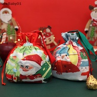 NE  Christmas Velvet Gift Bag Santa Drawstring Bag Candy Apples Handle Bag Christmas Tree Hanging Decoration New Year Christmas Gift n