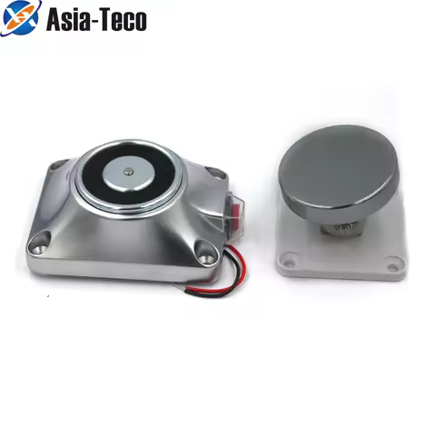 12/24V 60kg/120Lbs Holding Force Magnetic Wall Mount Door Stopper Power To Lock Electromagnetic For