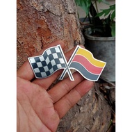 Germany checker Flag badge Emblem