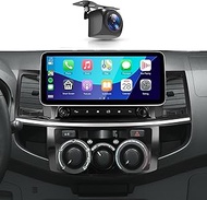 4+64G Car Stereo for Toyota Hilux 2005-2014 Manual A/C Wireless Carplay Android Auto,12.3" 1920 * 72