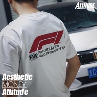 ATTITUDE F1 Racing Fans Pure Cotton Short Sleeved T-shirt