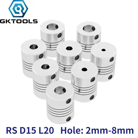D15L20 2mm 3mm 4mm 5mm 6mm 6.35mm 8mm Aluminum Z Axis Flexible Coupling For Stepper Motor Coupler Sh