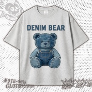 24H SHIP N9THNOVA T-shirt DENIM BEAR Cowboy Bear cartoon print trend casual