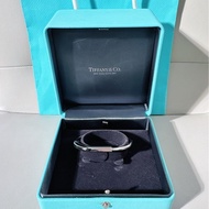 Tiffany&co.蒂芙尼 18k白金lock系列手鐲 M號尺寸