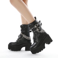 Y2K Martin Boots Thick Heels Spring And Summer Fashion For Women Heel Zipper Platform Shoes
