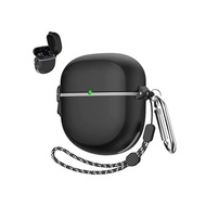 【Miimall】 Bose QuietComfort Earbuds II適用 case Log function cover Hard case with anti-fall carabiner Mounting chargeable Lockable protective cover (Black)