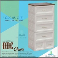Lemari Pakaian Plastik Olymplast Drawer Cabinet Tempat Penyimpanan ODC 05 M Olymplast Original ODC 5
