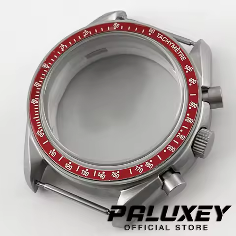 Titanium Case 40mm Chronograph Bezel Dome Mineral Glass Watch Case Accessories Watch Parts Fit for V