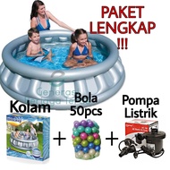 Bestway round silver children's swimming pool/Bestway 51080/Children's Pool/Complete package pool