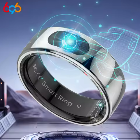Fashion 5ATM Waterproof Smart Ring Men Women Heart Rate Temperature Blood Oxygen Sports Information 