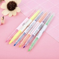 STABILO Autoshope Stationery Long Highlighter Marker Pastel Color Permanent Double Sided Reversible 