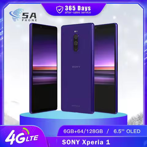 Sony Xperia 1 J8110 J9110 Japanese 64GB ROM 6GB RAM XZ4 Snapdragon 855 6.5" SONY HD Camera NFC Finge