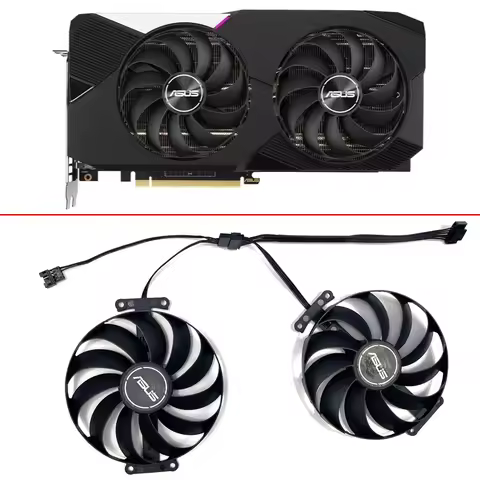 New 2PCS 95mm 7PIN T129215SU 12V 0.5A RTX3070 3060Ti Graphic Card Cooler Fan For ASUS GeForce RTX 30