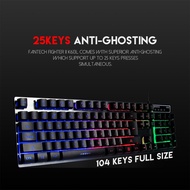 Fantech K613L Professional Usb Gaming Backlit Keyboard 104-Key Wire + Fantech Rhasta II G13 Pro-Gami