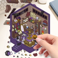Micro Fear Landscape Stickers Mia's Magic House DIY Scene 3D Collage House PET Stickers