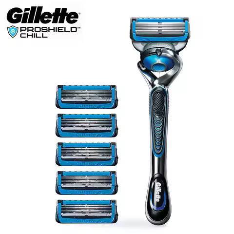 Gillette Razor Fusion 5+1 ProShield Chill Razor Cooling lubrication 5-layer Blade Precision Shaver 1