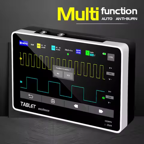 Touch Panel Digital Oscilloscope Dual Channel 100M Bandwidth 1GS Sampling Compact Portable Mini Tabl