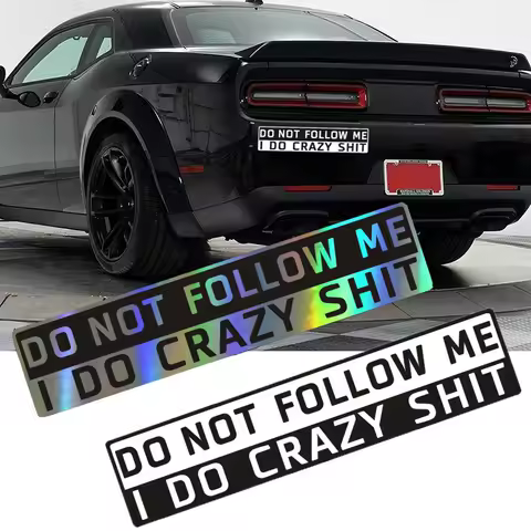 3*15cm Car Sticker Funny Do not follow me 3D Car Sticker and Decal Reflective Car Decal Wholesale Ca