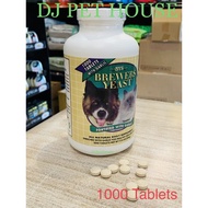 BYS Brewers Yeast Fortified with Garlic 1000 Tablets for Dog & Cat Daily Supplement