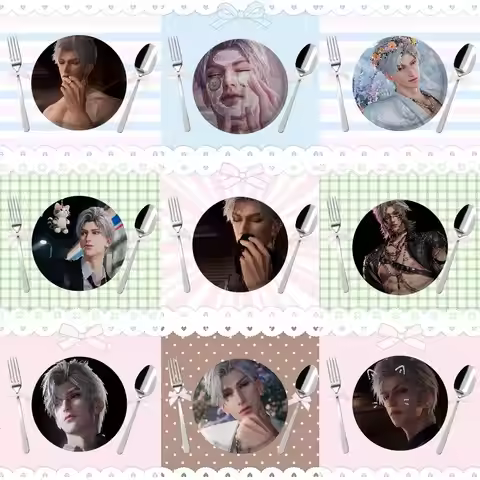 Cool Sylus S-love And Deep Space Enamel Pins Handmade Round Brooch L Killer Yagami Light Cosplay Bad