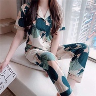 Korean High Quality Cotton Sleeve Pajama Set Sleepwear For Women Pantulog