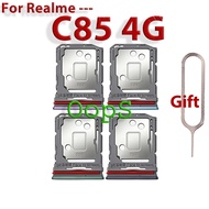 For Realme C85 5G 4G Sim Card Tray Slot Holder Card Reader SD Slot Adapter Free Pin Replacement Part