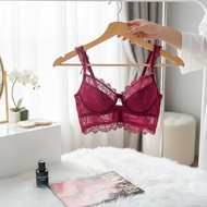 ️ Luxurious Design Lace Bra Classic Wine Red Label size: C75/34