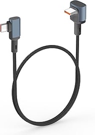 90 Degree USB Type C Charging Cable PD 100W Right Angle Type C Fast Charging Cord Nylon Braided USB 