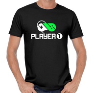 Player 1 2 Player Gaming Geek Nerd Buddy Partner Gamepad Game Bro T-Shirt