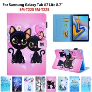 Fashion Cat Case For Samsung Galaxy Tab A7 Lite 8.7 2021 Case SM-T220 SM-T225 T220 Cover Tablet Flip Stand Casing