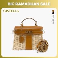 CISTELLA - Women's Bag Emily Rattan Bag Genuine Leather Rattan Bag Women's Handbag Women's Sling Bag