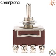 CHAMPIONO Toggle Switch, 3 Position 12 Pin 12mm Rocker Switch, Sturdy Design Mini Size Self-locking 