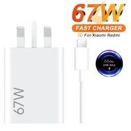 Cho Xiaomi 90W 67W UK Sạc nhanh Sạc Turbo +Dây sạc 6A Type-C Cho Xiaomi 15 14T Redmi 13 13X 14C Lưu