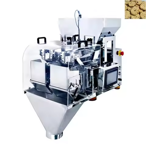 Automatic 4 Head Linear Weigher Filling Machine for Rice Sugar Granules Powder Seeds Small Scale Cus
