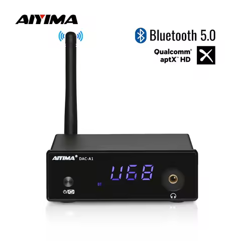 AIYIMA DAC-A1 Mini Headphone Amplifier ES9018Q2M Bluetooth 5.0 Decoder Coaxial Optical USB DAC APTX-